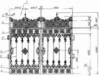Каслинский литье - Ворота и калитки  Ворота ажурные  В-07 - border=